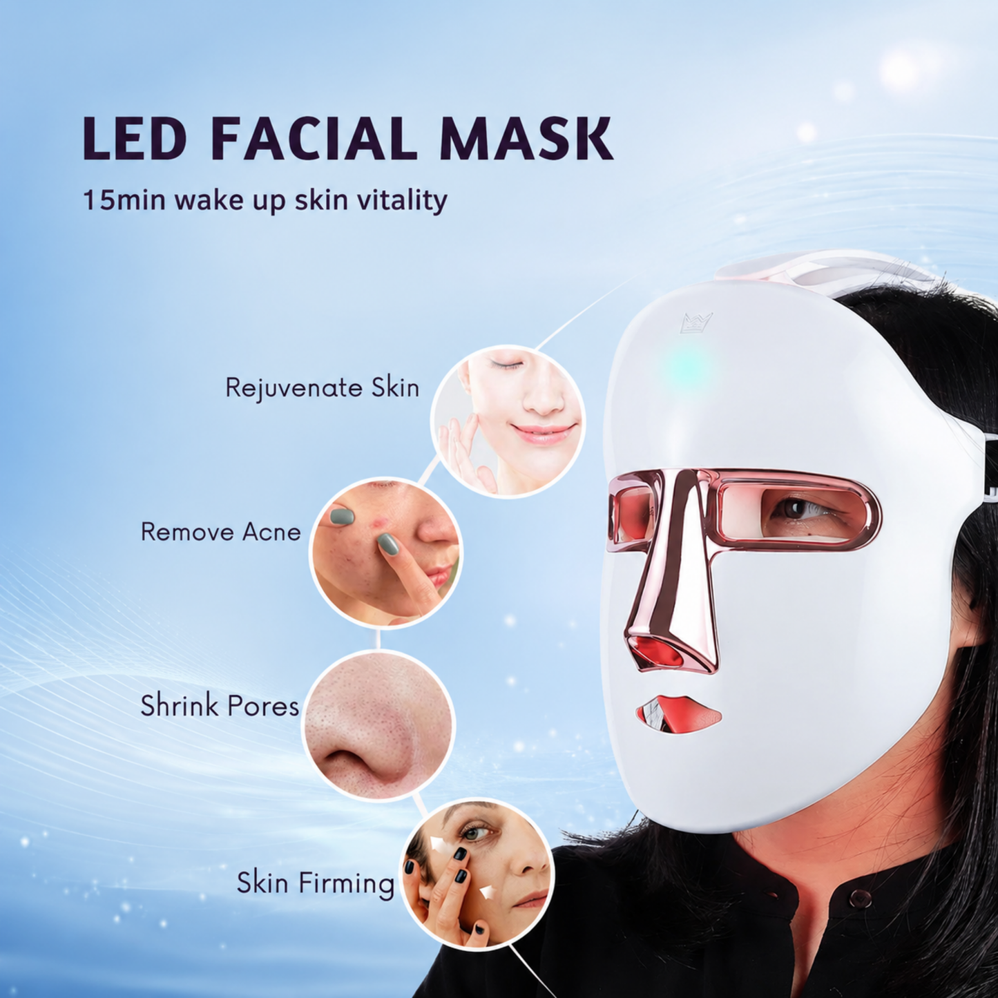 NeoGlow™ Pro Facial Therapy - 7 Colours LED Mask